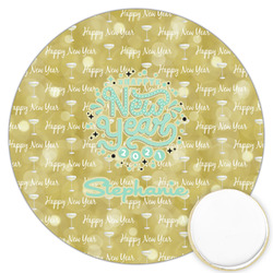 Happy New Year Printed Cookie Topper - 3.25" (Personalized)