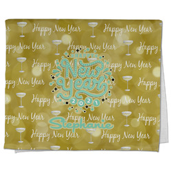 Happy New Year Kitchen Towel - Poly Cotton w/ Name or Text