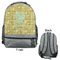 Happy New Year Large Backpack - Gray - Front & Back View