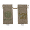 Happy New Year Large Burlap Gift Bags - Front & Back