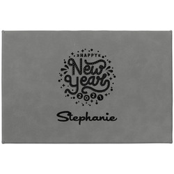 Happy New Year Large Gift Box w/ Engraved Leather Lid (Personalized)