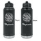 Happy New Year Laser Engraved Water Bottles - Front & Back Engraving - Front & Back View