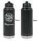 Happy New Year Laser Engraved Water Bottles - Front Engraving - Front & Back View