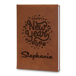 Happy New Year Leatherette Journal - Large - Double Sided (Personalized)