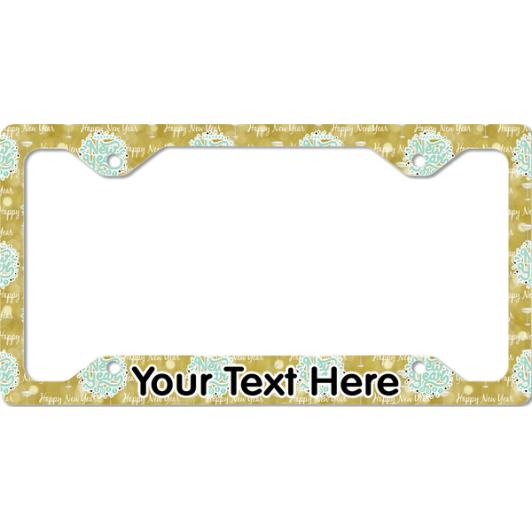 Custom Happy New Year License Plate Frame - Style C (Personalized)