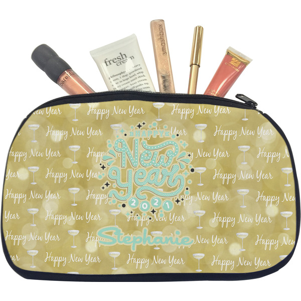 Custom Happy New Year Makeup / Cosmetic Bag - Medium w/ Name or Text