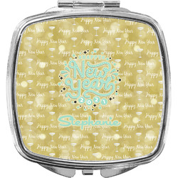 Happy New Year Compact Makeup Mirror w/ Name or Text