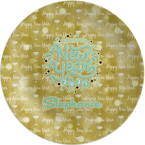 Custom Happy New Year Melamine Plate - 10" (Personalized)