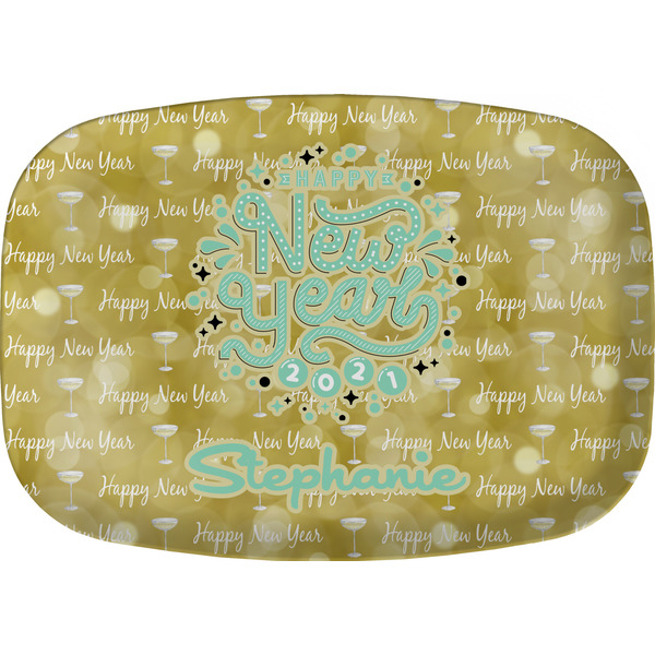 Custom Happy New Year Melamine Platter w/ Name or Text