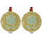 Happy New Year Metal Ball Ornament - Front and Back