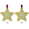 Happy New Year Metal Star Ornament - Front and Back