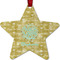 Happy New Year Metal Star Ornament - Front