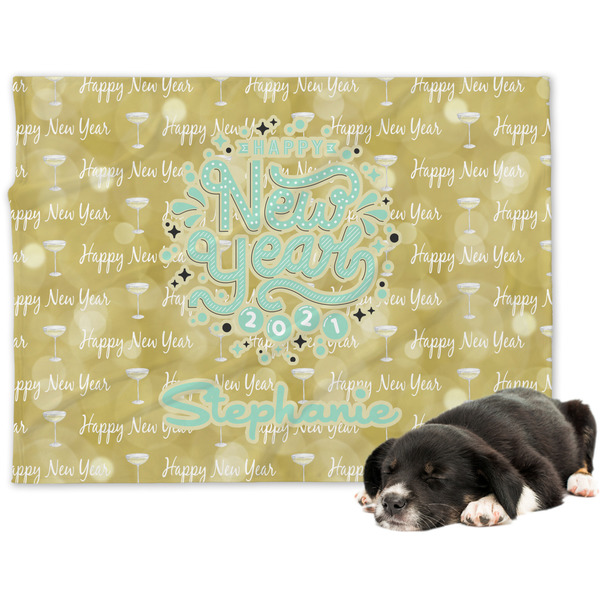 Custom Happy New Year Dog Blanket (Personalized)