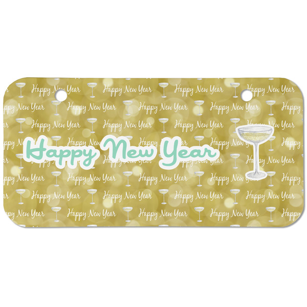 Custom Happy New Year Mini/Bicycle License Plate (2 Holes) (Personalized)