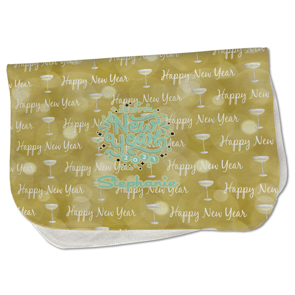 Custom Happy New Year Burp Cloth - Fleece w/ Name or Text