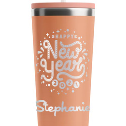 Happy New Year RTIC Everyday Tumbler with Straw - 28oz - Peach - Single-Sided (Personalized)