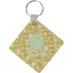 Happy New Year Diamond Plastic Keychain w/ Name or Text