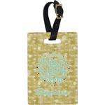 Happy New Year Plastic Luggage Tag - Rectangular w/ Name or Text