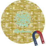 Happy New Year Round Fridge Magnet (Personalized)