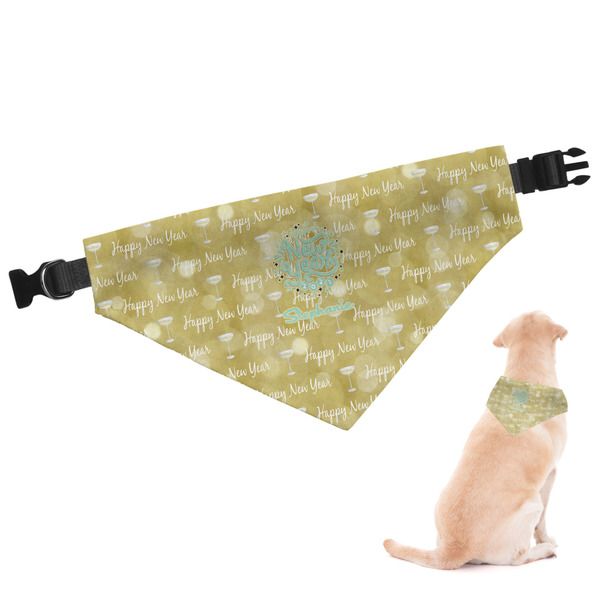 Custom Happy New Year Dog Bandana - Small w/ Name or Text