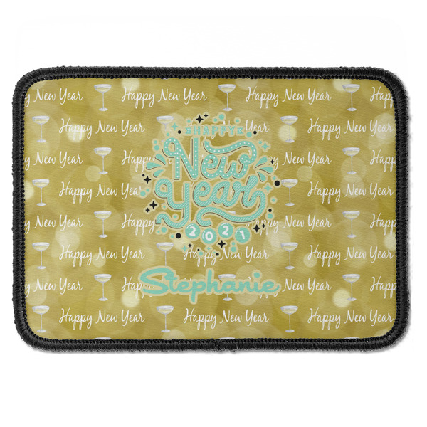 Custom Happy New Year Iron On Rectangle Patch w/ Name or Text