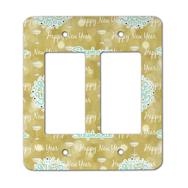 Custom Happy New Year Rocker Style Light Switch Cover - Two Switch (Personalized)