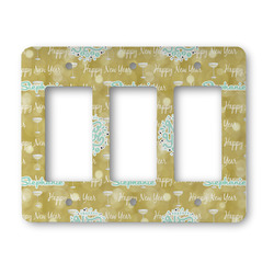 Happy New Year Rocker Style Light Switch Cover - Three Switch (Personalized)