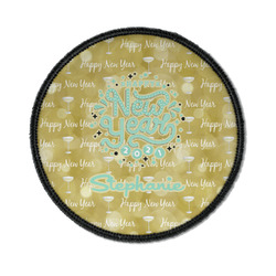 Happy New Year Iron On Round Patch w/ Name or Text