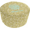 Happy New Year Round Pouf Ottoman (Top)