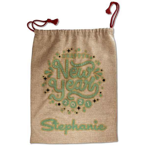 Custom Happy New Year Santa Sack - Front (Personalized)