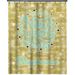 Happy New Year Extra Long Shower Curtain - 70"x83" w/ Name or Text