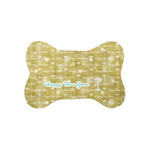 Happy New Year Bone Shaped Dog Food Mat (Small) (Personalized)