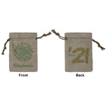 Happy New Year Small Burlap Gift Bag - Front & Back (Personalized)