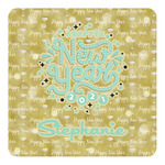 Happy New Year Square Decal - Small w/ Name or Text