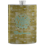 Happy New Year Stainless Steel Flask w/ Name or Text