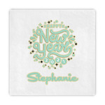 Happy New Year Standard Decorative Napkins (Personalized)