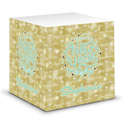 Happy New Year Sticky Note Cube w/ Name or Text