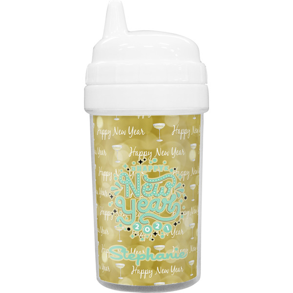 Custom Happy New Year Toddler Sippy Cup (Personalized)