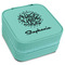 Happy New Year Travel Jewelry Boxes - Leatherette - Teal - Angled View