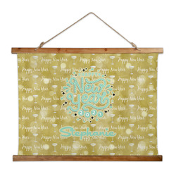 Happy New Year Wall Hanging Tapestry - Wide (Personalized)