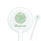 Happy New Year White Plastic 5.5" Stir Stick - Round - Closeup