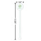 Happy New Year White Plastic 5.5" Stir Stick - Round - Dimensions