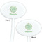 Happy New Year White Plastic 7" Stir Stick - Double Sided - Oval - Front & Back