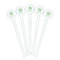 Happy New Year White Plastic 7" Stir Stick - Round - Fan View