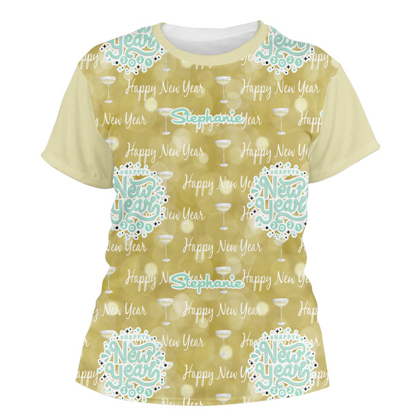 Custom Happy New Year Women's Crew T-Shirt - X Small (Personalized)