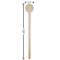 Happy New Year Wooden 7.5" Stir Stick - Round - Dimensions