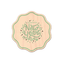 Happy New Year Genuine Maple or Cherry Wood Sticker