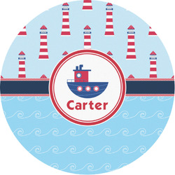 Light House & Waves Multipurpose Round Labels - 1" (Personalized)