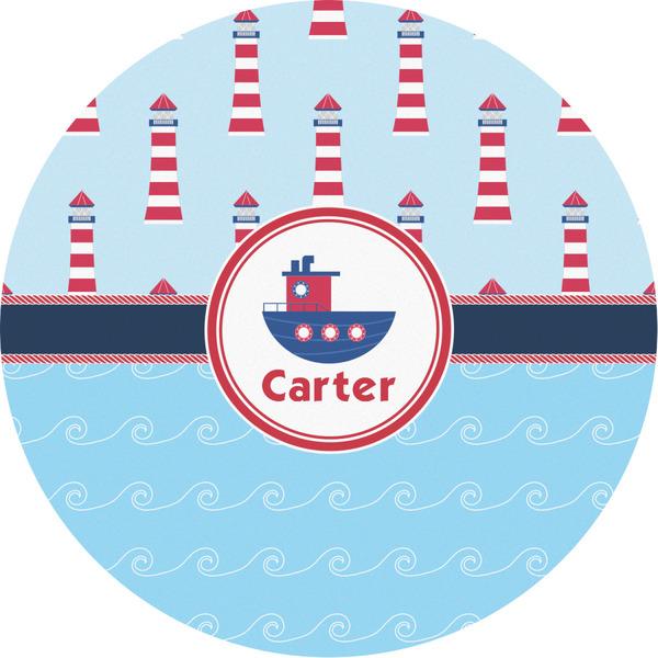 Custom Light House & Waves Multipurpose Round Labels - 2" (Personalized)