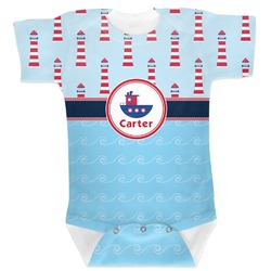 Light House & Waves Baby Bodysuit 3-6 (Personalized)